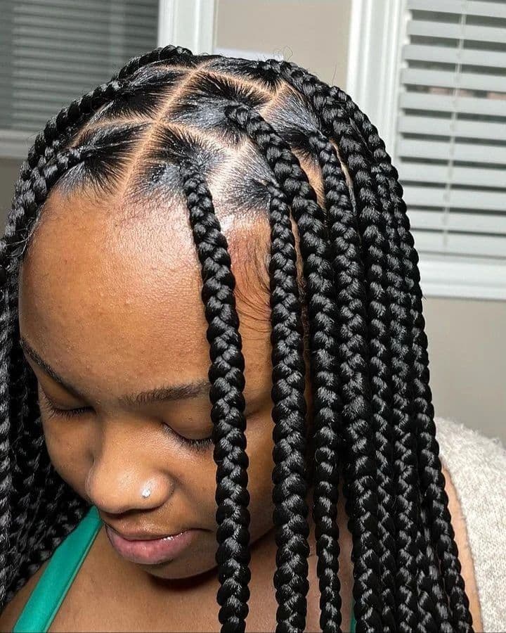 Big Knotless Braids 
